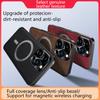 Роскошный чехол из искусственной кожи для Apple iPhone 16e 16 15 14 13 12 11 Pro Max Plus Magsafe Магнитная защита объектива Противоударный чехол