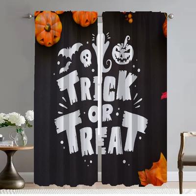 Happy Halloween Treat or Trick Современные шторы для гостиной 2 шт. Шторы для кухни для камеры Тюль для спальни Перегородка для дома