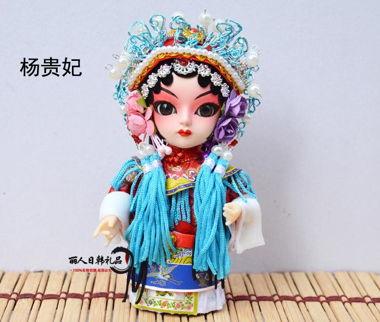 Beijing Tangrenfang Peking Opera Silk Doll, Chinese Traditional Folk Craft Figurine