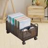 Mesh Rolling File Cart Storage with Wheels Under Desk Office Supplies Organizer,