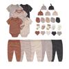 30PCS Newborn Clothing Set Short Sleeve Jumpsuit + Trousers + Hat + Bib + Gloves + Socks Infant Boy Girl Top Mittens Full Moon Gift Pack