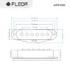 FLEOR 3шт. Винтажные однокатушечные звукосниматели Alnico 5 разной высоты и хамбакер 52/52/52 мм для электрогитары SSH