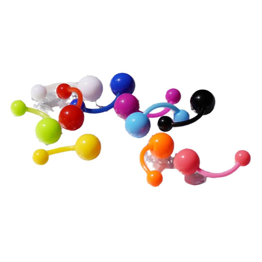 Акриловые конфетные цвета УФ мягкие украшения для пирсинга пупка