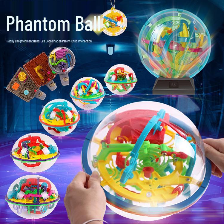 Portable Magic Maze Ball Toy - Kids' Flying Saucer Puzzle 99-100-158-208