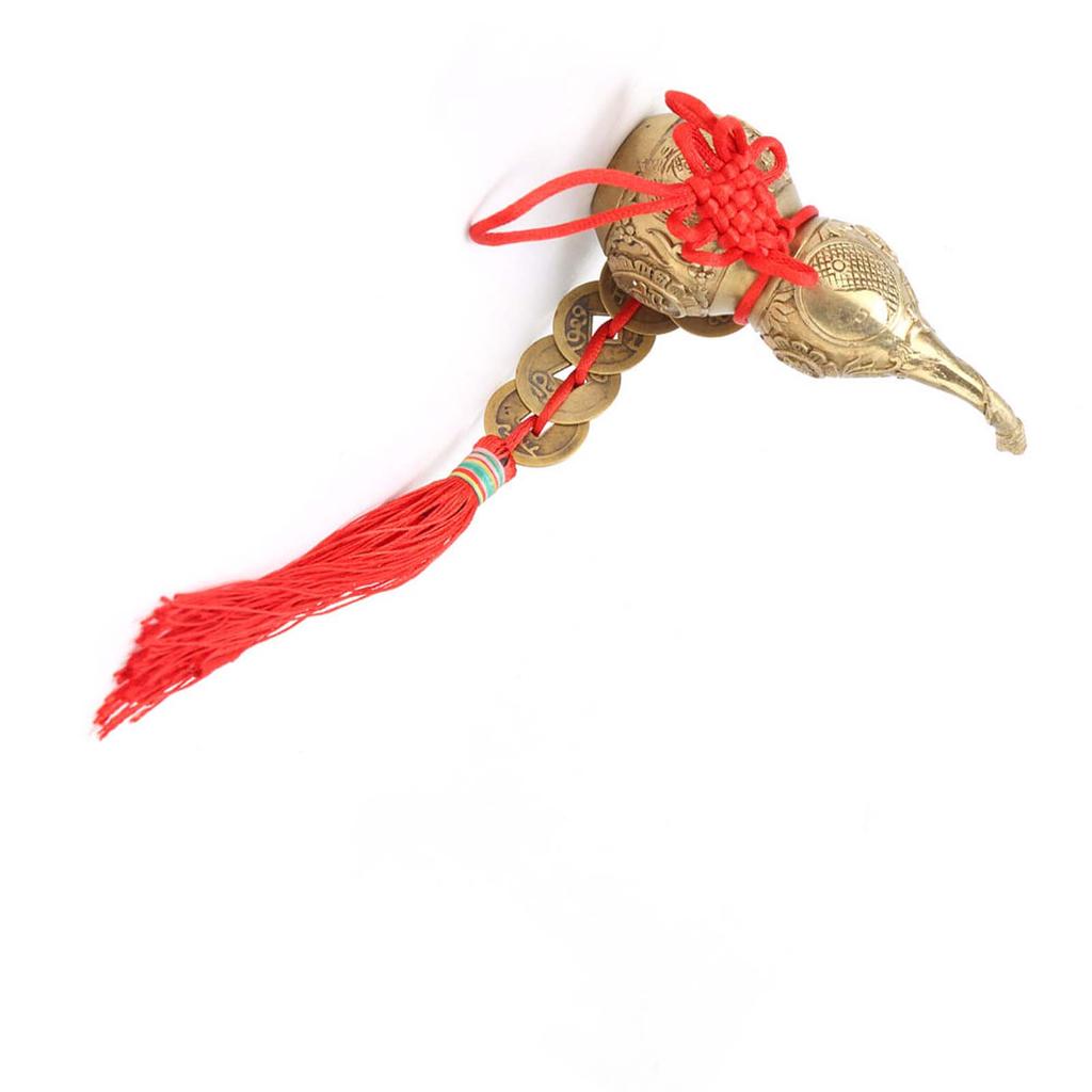 Pure Brass Wu Lou Cucurbit Gourd Home Decoration Symbol of Luck and Treasure