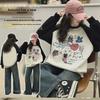 2024 Girls' Raglan Sleeve Sweatshirt - Korean Style for Autumn/Winter
