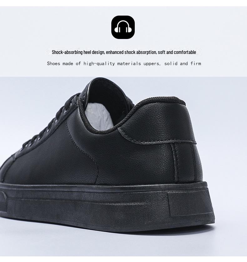 Мужские весенние белые кожаные кроссовки 2025 года: Гонконгский стиль, повседневная и модная корейская обувь