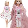 Одежда и аксессуары для кукол 1/6 Рюкзак + Обувь + Меховое пальто + Милая одежда для 30-сантиметровых кукол Игрушка для девочки 30-сантиметровые аксессуары для кукольного домика(НЕТ КУКЛ)