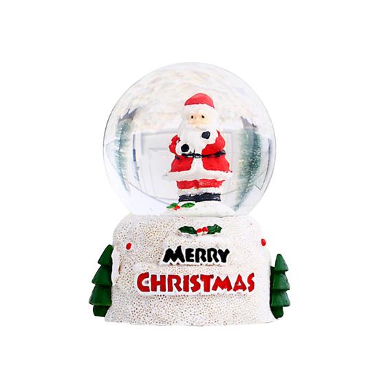 Christmas Snow Globe with Colorful Lighting Lovely Shape Desktop Decor Santa Claus Snowman Glass Ball Ornament Children Gift