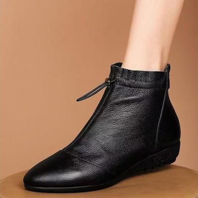 Женские зимние ботинки класса люкс из искусственной кожи, повседневные ботильоны, мокасины для походов на открытом воздухе, женская обувь, тенденции 2024 года