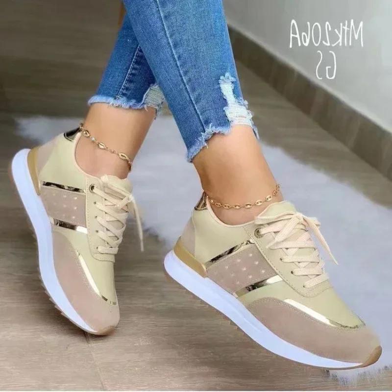 Модные кроссовки женские туфли на шнуровке кроссовки осень весна кожаные лоскутные женские повседневные туфли женские вулканизированные Q206