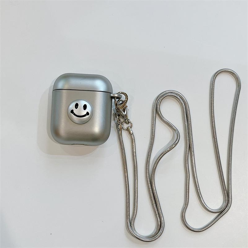 ins simple three-dimensional smiley face for AirPods 1 generation protective case second generation 1 generation pro1 apple bluetooth headset case