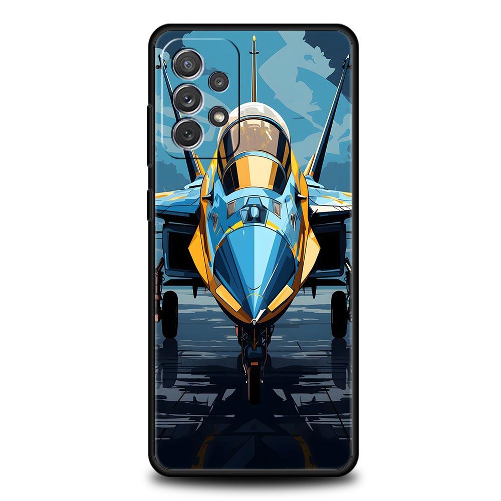 Phone Case For Samsung Galaxy A15 A13 A51 A71 A41 A31 A21S A03S A05 A12 A32 A52 A23 A25 A33 A53 A73 5G Cover Fighter Planes