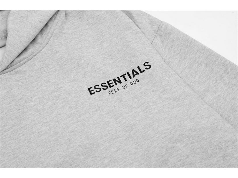Мужская бархатная худи FOG Essentials свободного кроя с двойной строчкой, модный американский принт, подходит для пар