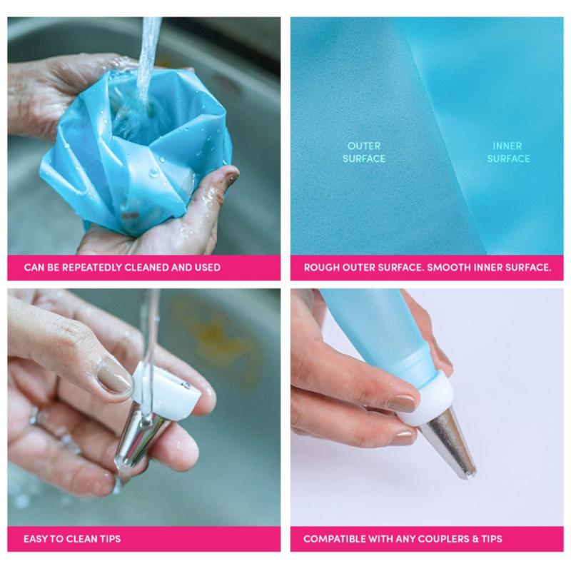 Набор кондитерских насадок 14/20 шт. Сделай сам, для шоколадного крема, для выпечки, для украшения торта кремом, многоразовые кондитерские мешки