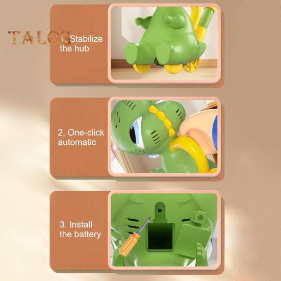 Dinosaur Bubble Machine for Kids Rechargeable Bubble Maker with Lights Portable Outdoor Toys for Toddlers 3-6 Year Old Boys Girls