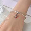 925 Silver Purple Box Gift Jewelry Pirate Heart Romantic Sun Pendant Beads Fit Bracelet Jewelry Diy Girl Gift Accessory