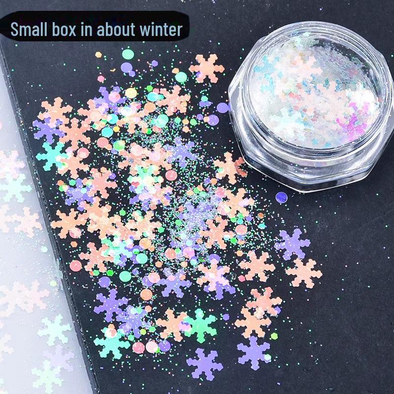 Dreamy Summer Glitter Mix: Hexagonal Sequins, Laser, and Fine Glitter In DIY Hemp Material.
