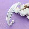 Women's Silver Bangle Mesh Bracelet Asymmetric Gift