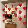 Hanging Door Curtains DIY Ornament Heart-shaped Self-adhesive Solid Color Home Decorations