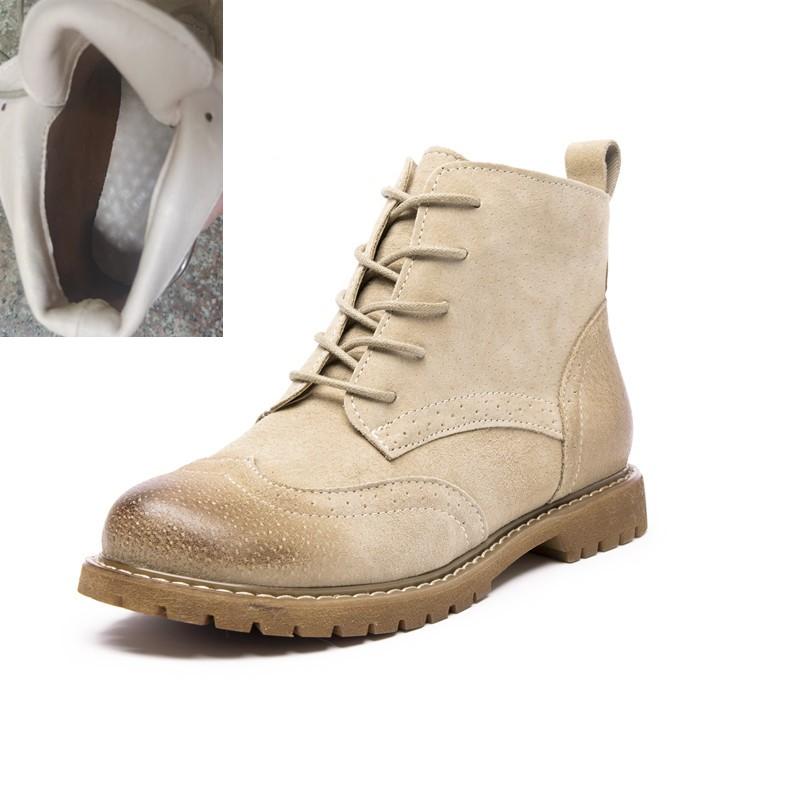 Женская обувь. Женские короткие сапоги из натуральной кожи. Замшевые женские ботильоны. Британское кружево. Ретро-тренд. Подходит для весны, осени и зимы. Женские голые сапоги.