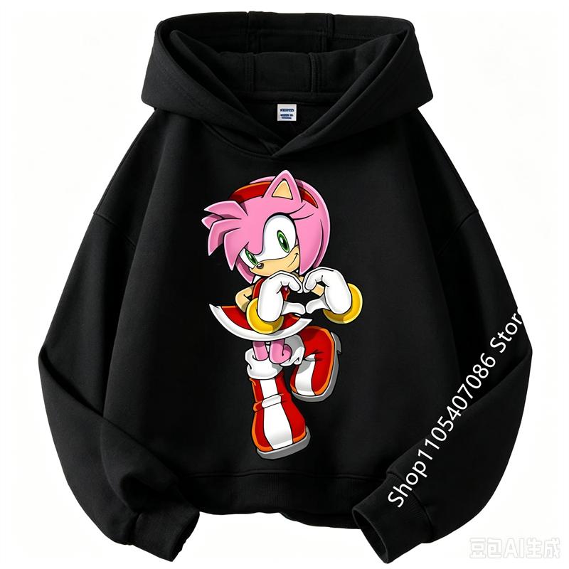Boys Girls Outfits Clothing Kids Cute Cartoon Thick Hoodie Fashion Soft Clothes Sweatshirt