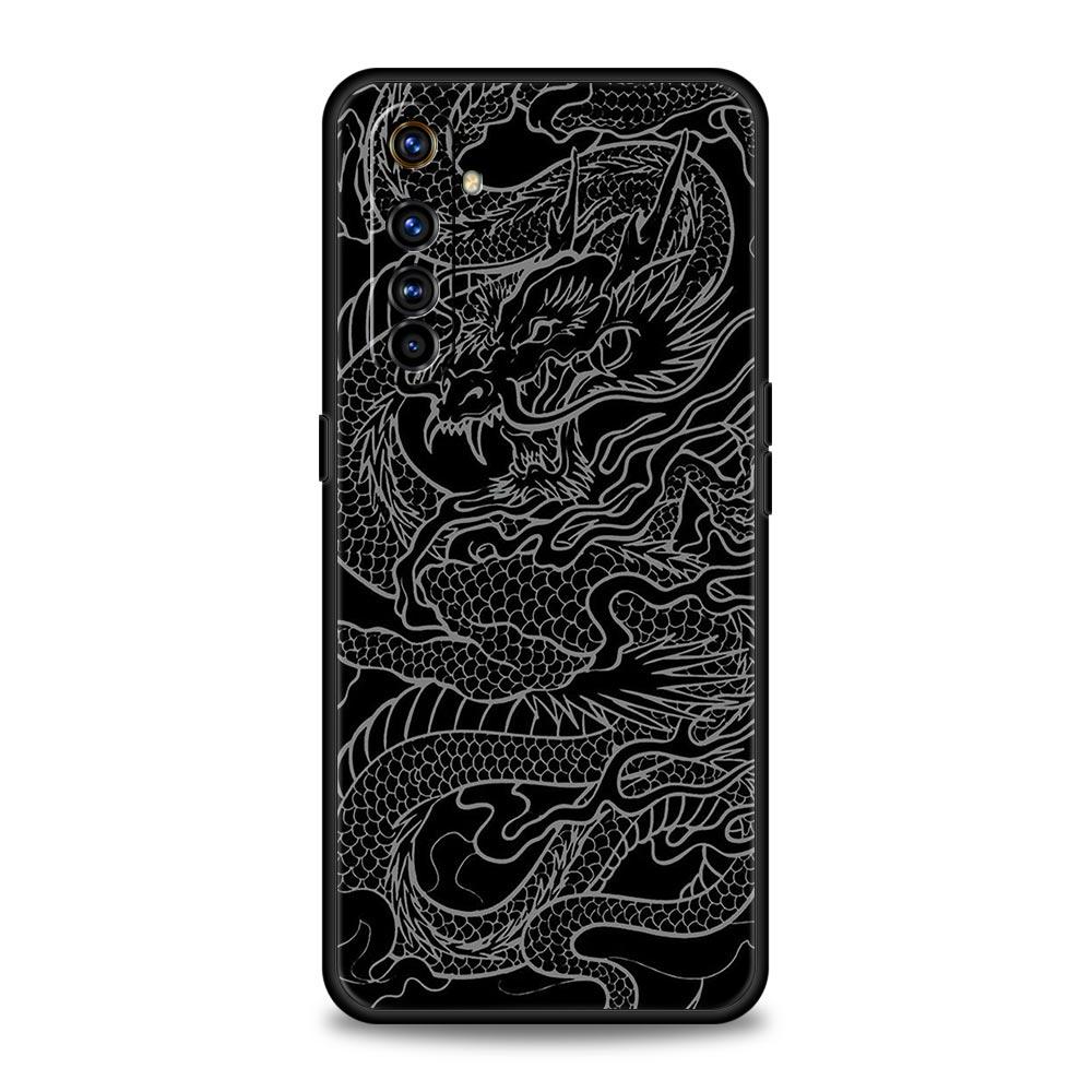 Для Realme GT Neo 2 3 3T 5 Чехол для телефона 12 11 5G 10 9 8 5G 7 6 GT5 GT3 GT2 Pro C21 C11 C25 C35 Обложка Иллюзорный Цвет Китайский Дракон