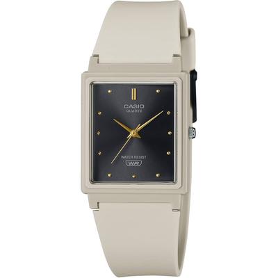 CASIO аналоговые наручные часы Chipkashi MQ-38UC-8A матовый кремовый полиуретановый ремешок прямоугольный циферблат унисекс модель для зарубежного рынка.