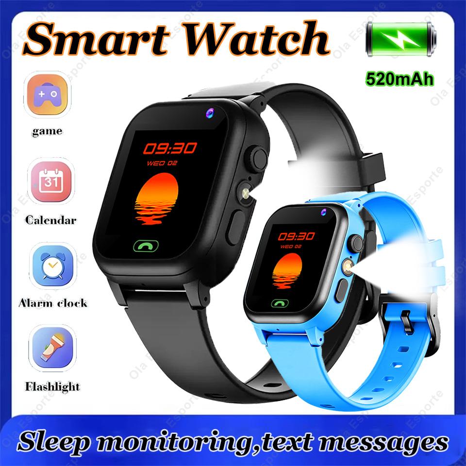 Детские умные часы Музыка HD-камера Игры Календарь SOS Калькулятор LBS-позиционирование Фонарик Цифровые умные часы Подарки для мальчиков и девочек