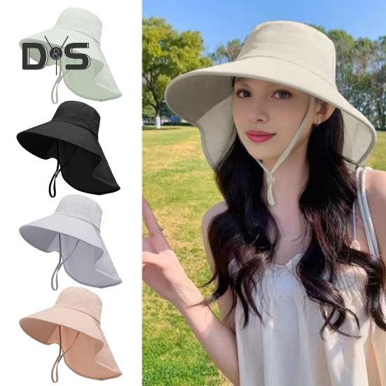 Sun Hat for Men Women Wide Brim UV Protection Bucket Hats with Neck Flap Summer Fishing Hat for Hiking Travel And Outdoors