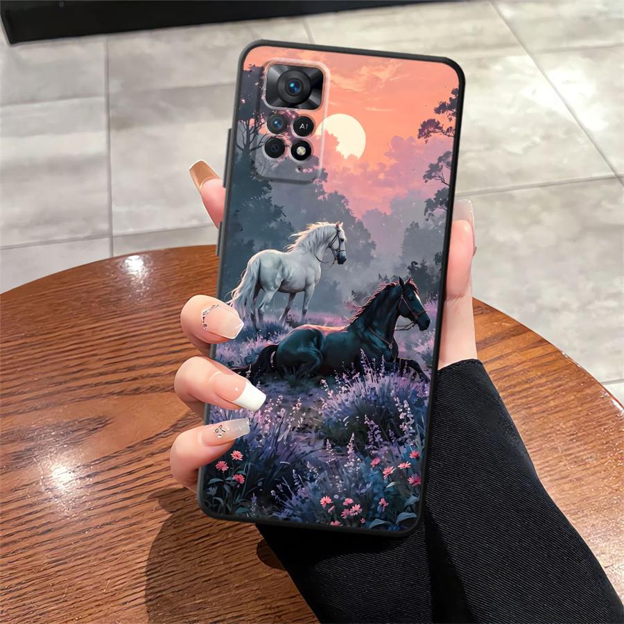 Чехол для Xiaomi Redmi Note 9 13 Pro Plus 10 11 14 11s 12s 10S 9S 12 Pro 7 8 Funda Чехол для телефона Крутая Лошадь