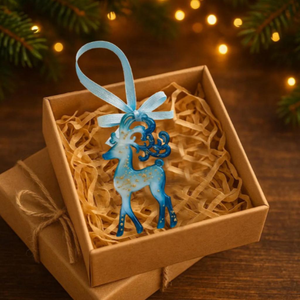 Christmas Acrylic Christmas Tree Pendant, Beautiful Blue Tranquil Shape, Special Christmas Ornaments, Suitable For Gifts For Friends And Classmates