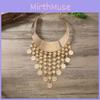 Fashionable Ethnic Style Multi Layer Tassel Design Women Metal Collar Necklace For Women Summer