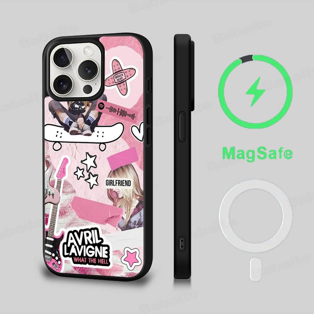 A-Avril Ramona Lavigne Phone Case Magnetic Case For IPhone 16 14 13 12 11 15 Pro Max Plus For Magsafe Wireless Charge Cover