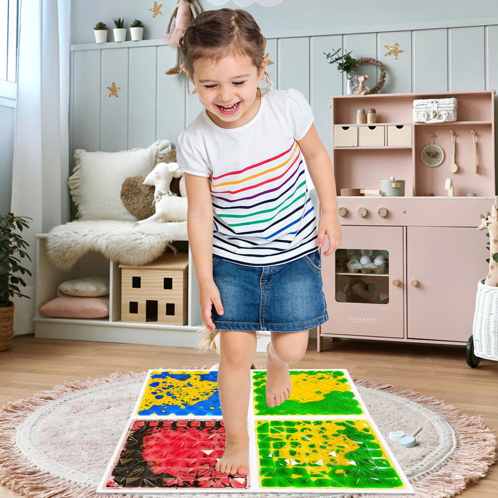 Art Creative Textured Floor Mat Sensory Fun Classroom Atmosphere Mat Kids Immersive Play Mat