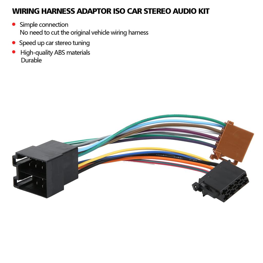 Wiring Harness Adapter, Auxiliary Cable, Qiilu Terminal and Harness Wiring Harness Adapter for Iso