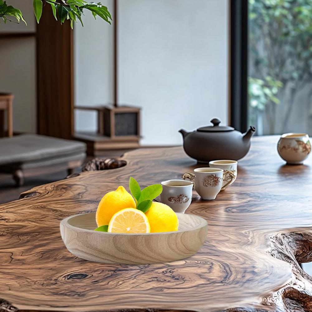 Деревянный поднос для хранения Поднос для сервировки из массива дерева Деревянный поднос для сервировки в деревенском стиле для фруктов, конфет, кухонных принадлежностей