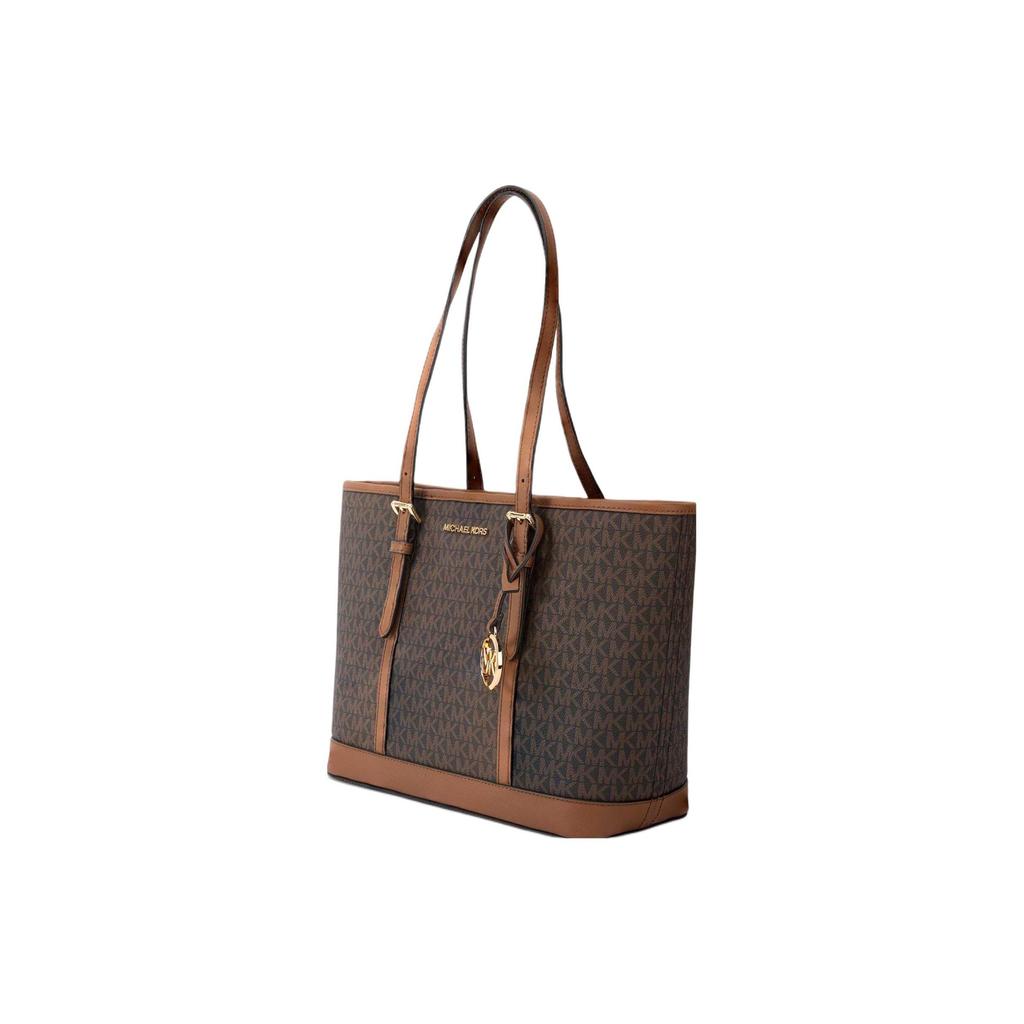 Michael Kors MK Jet Set Travel Сумка-тоут с монограммой Женская сумка-тоут Коричневая 35S0GTVT1V-BROWN