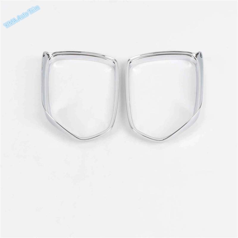 Car Door Rearview Mirror Frame Cover ABS 2Pcs Chrome Decorator Rain Eyebrow Trim Fit For MG ZS 2018 - exterior accessories