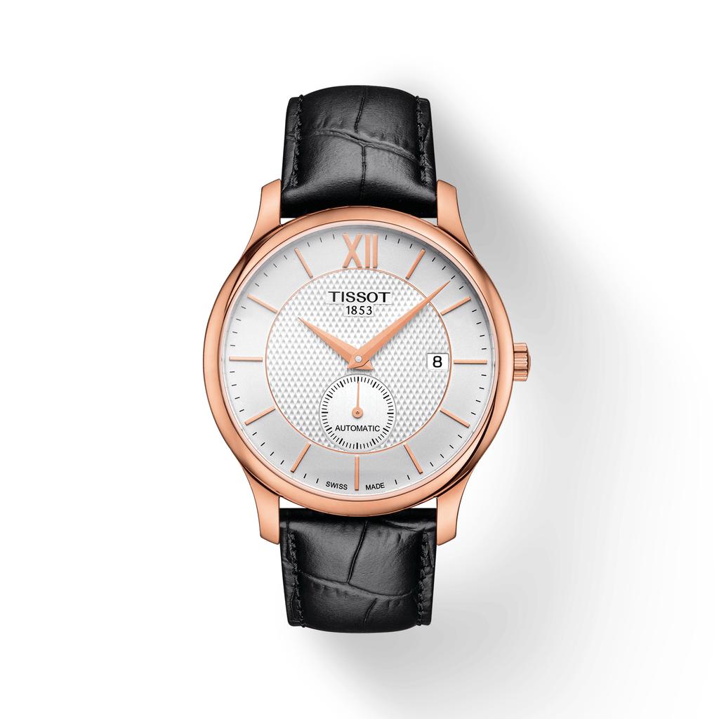 Tissot Мужские модные часы с кожаным ремешком и серебристым циферблатом T063.428.36.038.00