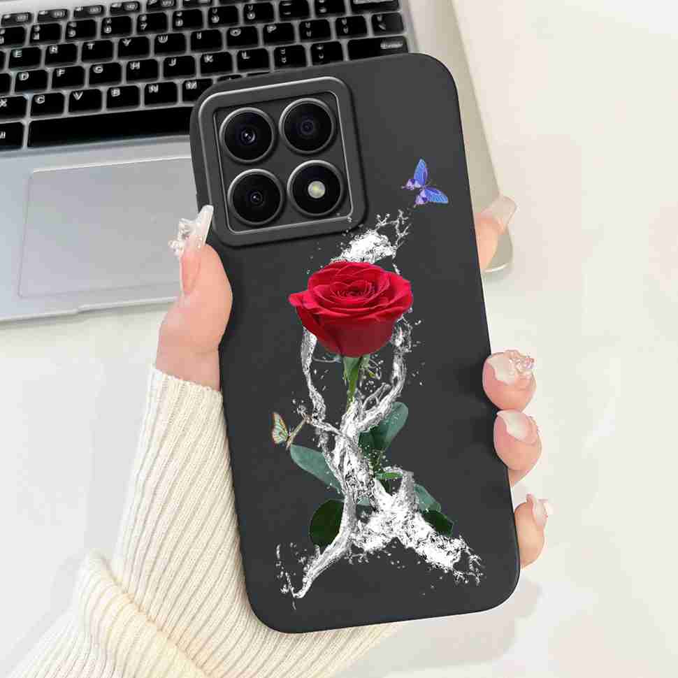 For Honor X8a 4G CRT-LX1 Case Cute Butterfly Luxury Flower Soft Silicone Cover For Huawei HonorX8a X8A CRT-LX2 6.7" Bumper Shell