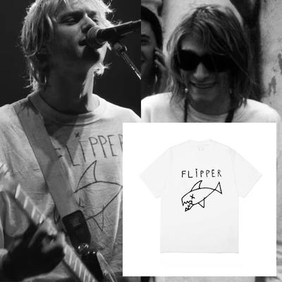 Одна футболка Yona Flipper Fish с Куртом Кобейном, рок-музыкальная группа, хлопковая футболка с круглым вырезом, мужская футболка, футболка, повседневный топ, топы, новая