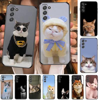Чехол для телефона с забавным мультяшным котом для SamSung Galaxy s6 s7 S8 S9 S10E S20 S21 S5 S30 Plus S20 fe 5G Lite Ultra Edge