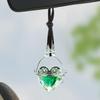 Heart-Shaped Geometric Car Perfume Pendant - European & American Design