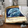 Blue Eyes White Dragon Multi Purpose Customizable Blanket Personalized Text Soft Cozy Great For Sofa Couch Office Bed Picnics Four Seasons Universal