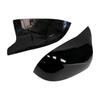 BBKJ7 For BMW F25 X3 F26 X4 F15 X5 F16 X6 2014 15-18 Bright Black Caps Carbon Fiber Style Auto Car Rear View Side Mirror Cover Trim