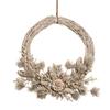 45cm White Frosted Wreath