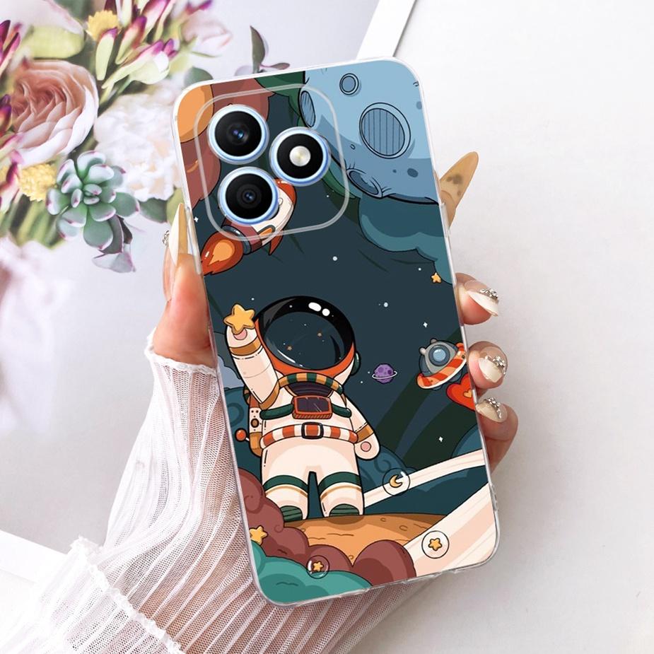 Чехол для Honor X8d 4G Красивая Девушка Павлиний Рисунок Мягкий Силиконовый Чехол для Телефона Для Honor X8d X 8d HonorX8d 4G Fundas Бампер