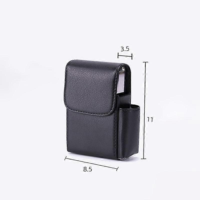 Cigarette Case With Pu Leather, Flip Lighter Bag, Business Card Caserose red