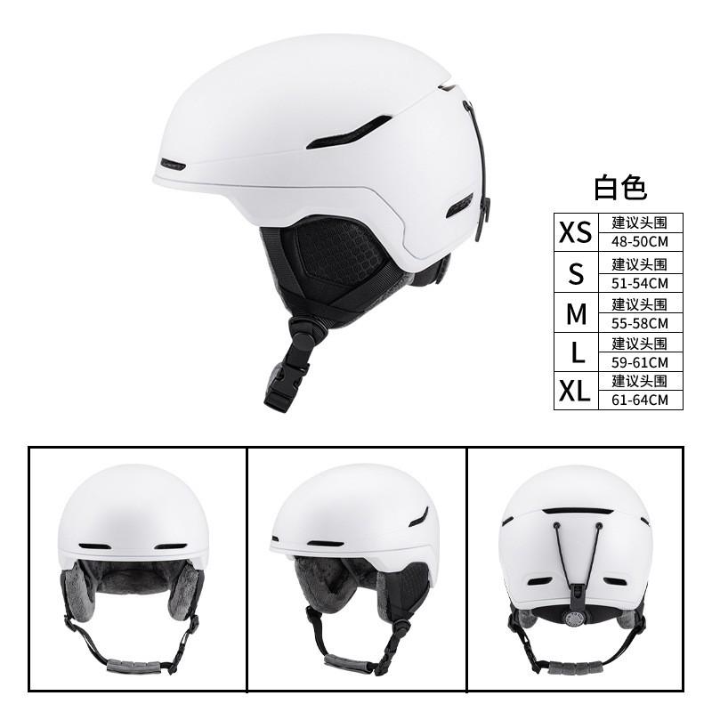 Adult Kids Ski Helmet Cover With Goggle Strap Integrated Full Molded Safety CE Certified Winter Outdoor Snow Sports